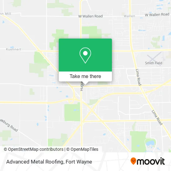 Advanced Metal Roofing map