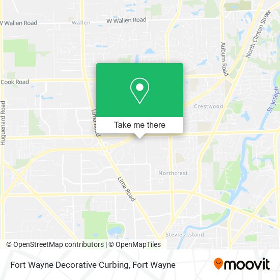 Fort Wayne Decorative Curbing map