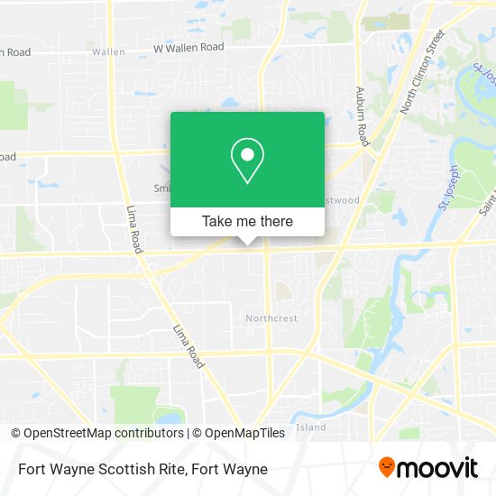 Fort Wayne Scottish Rite map