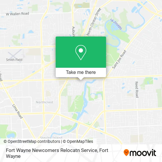 Fort Wayne Newcomers Relocatn Service map