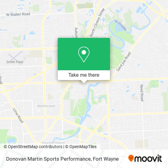 Mapa de Donovan Martin Sports Performance
