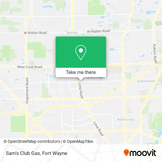 Mapa de Sam's Club Gas