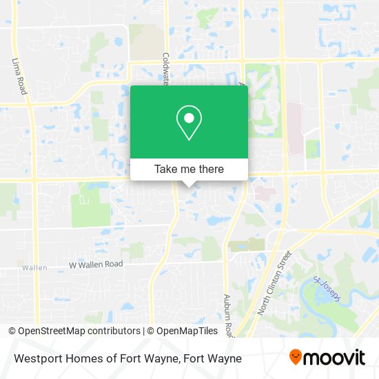 Westport Homes of Fort Wayne map