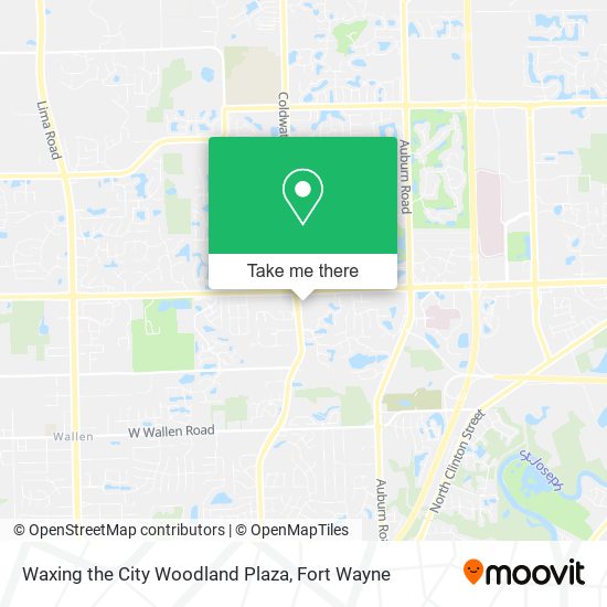 Waxing the City Woodland Plaza map