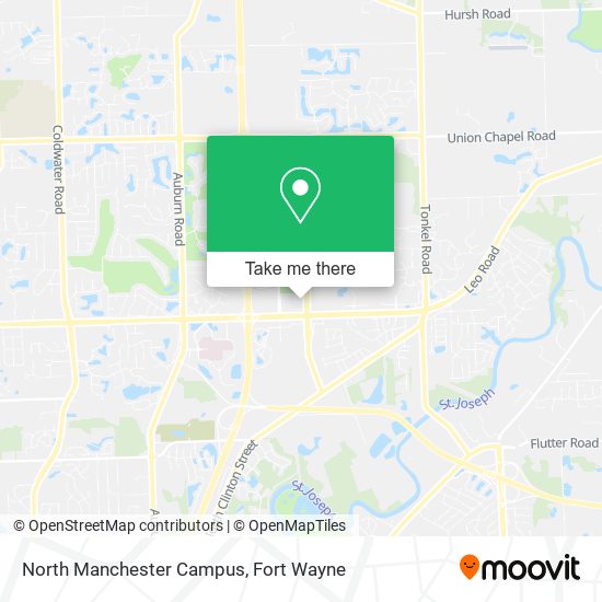 Mapa de North Manchester Campus