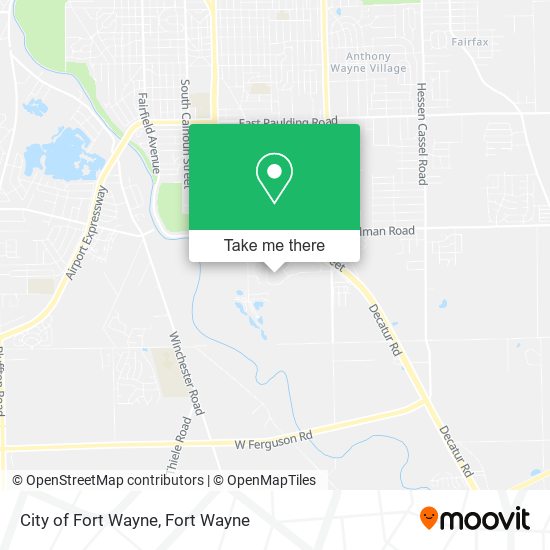 City of Fort Wayne map