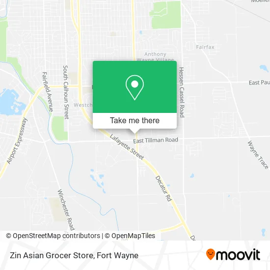 Mapa de Zin Asian Grocer Store