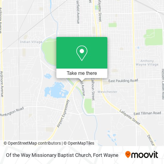 Mapa de Of the Way Missionary Baptist Church