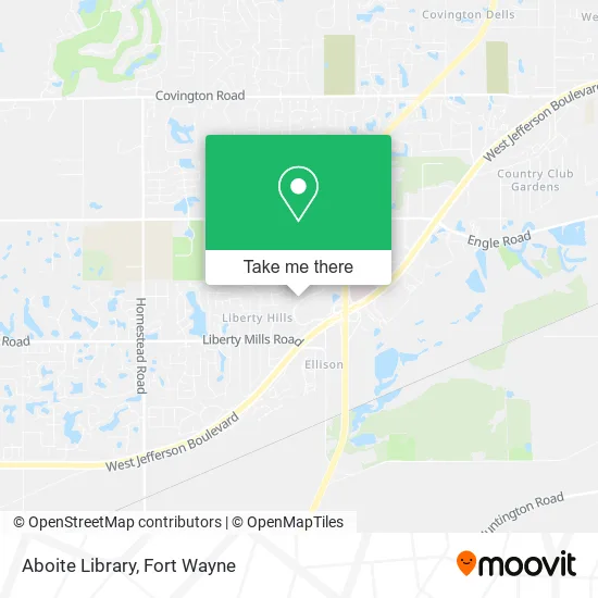 Aboite Library map