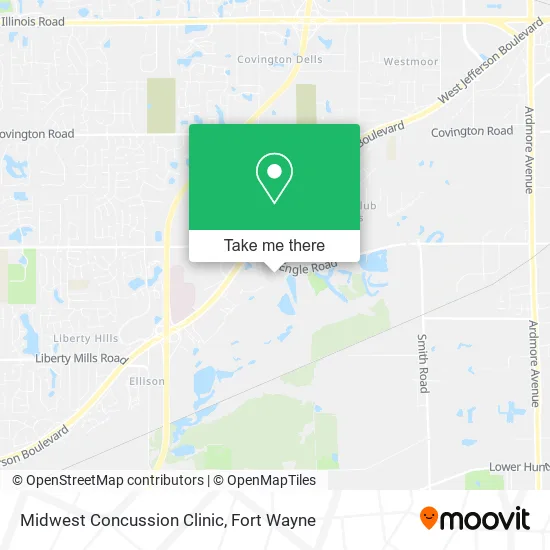 Midwest Concussion Clinic map