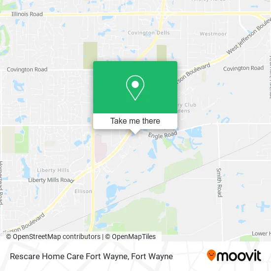 Rescare Home Care Fort Wayne map