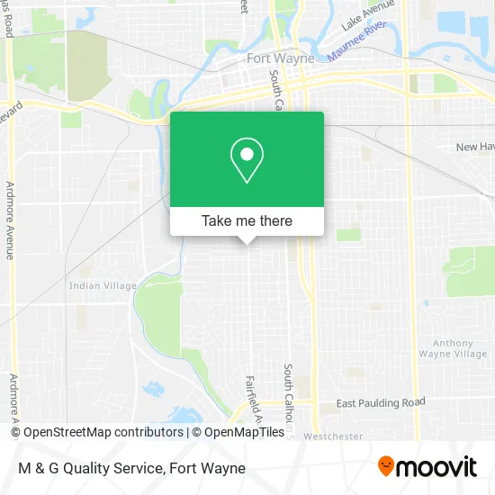 M & G Quality Service map