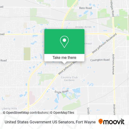 United States Government US Senators map