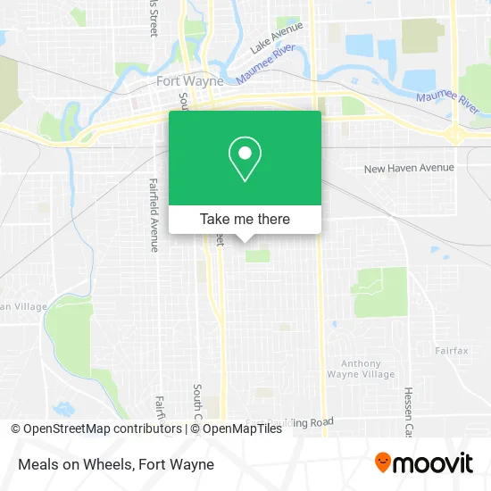 Mapa de Meals on Wheels