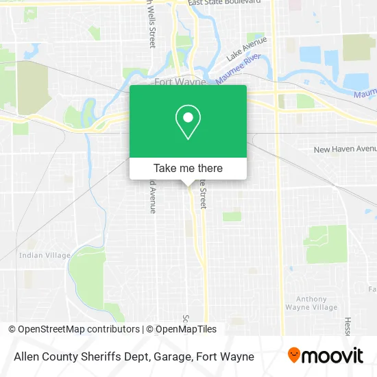 Allen County Sheriffs Dept, Garage map