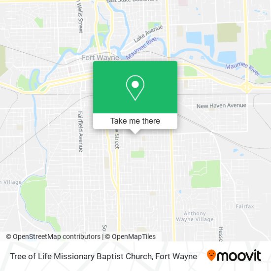 Mapa de Tree of Life Missionary Baptist Church
