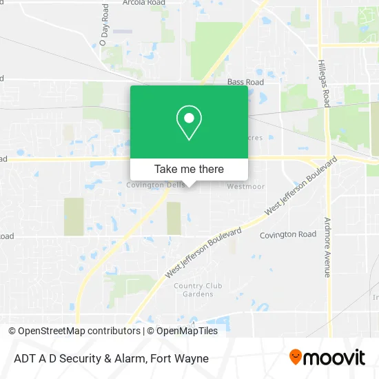 ADT A D Security & Alarm map