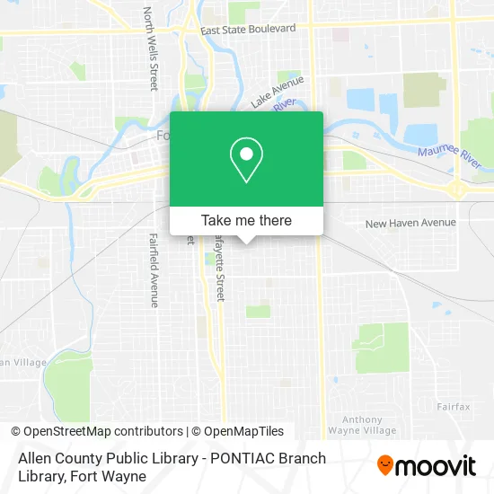 Allen County Public Library - PONTIAC Branch Library map