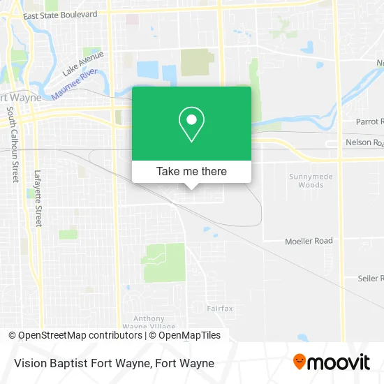 Vision Baptist Fort Wayne map