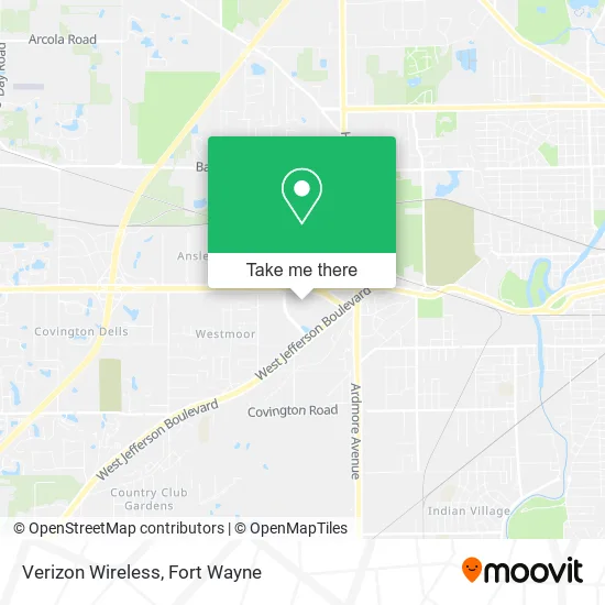 Mapa de Verizon Wireless