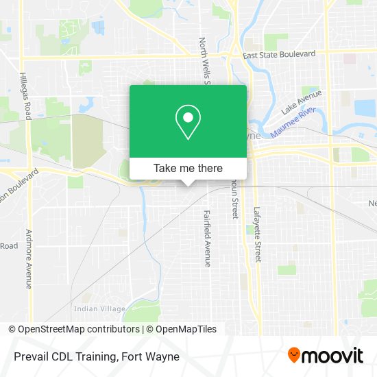 Prevail CDL Training map