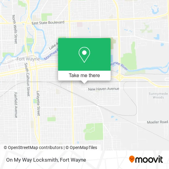 Mapa de On My Way Locksmith