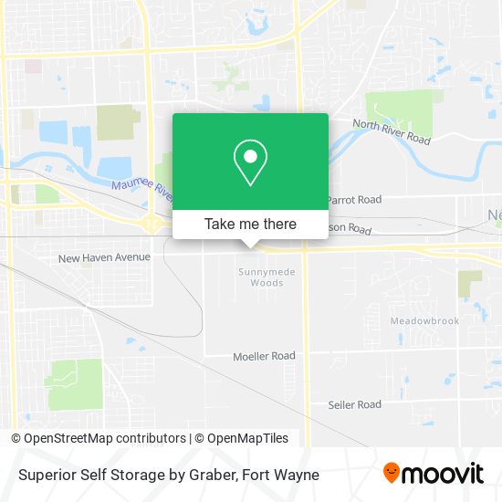 Superior Self Storage by Graber map