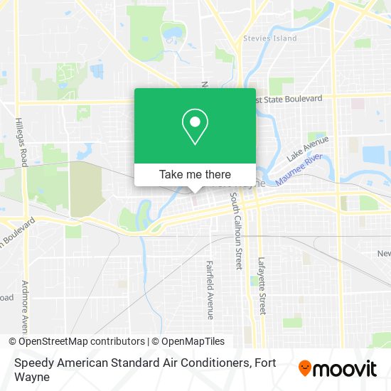 Speedy American Standard Air Conditioners map