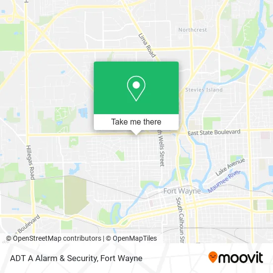 Mapa de ADT A Alarm & Security