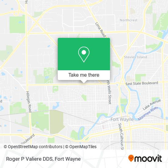 Mapa de Roger P Valiere DDS