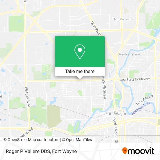 Mapa de Roger P Valiere DDS