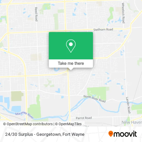 Mapa de 24/30 Surplus - Georgetown