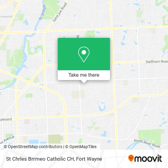 Mapa de St Chrles Brrmeo Catholic CH