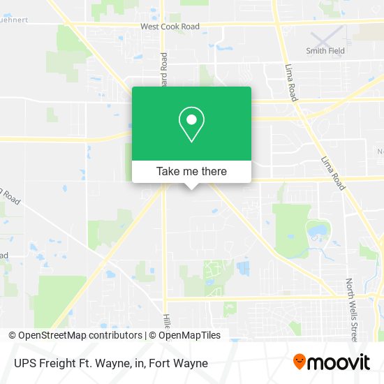 Mapa de UPS Freight Ft. Wayne, in