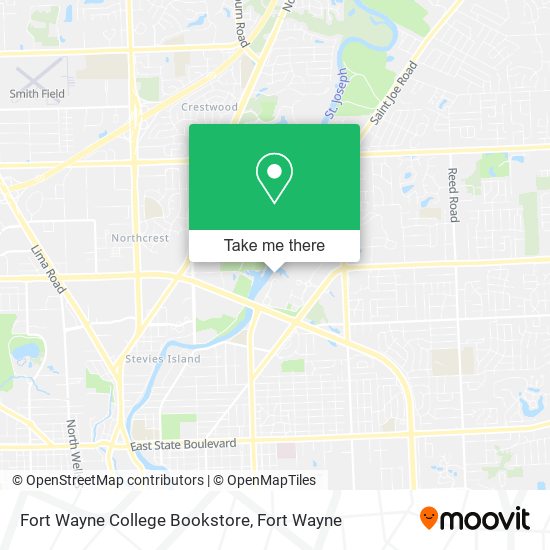 Fort Wayne College Bookstore map