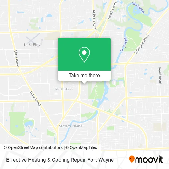 Effective Heating & Cooling Repair map