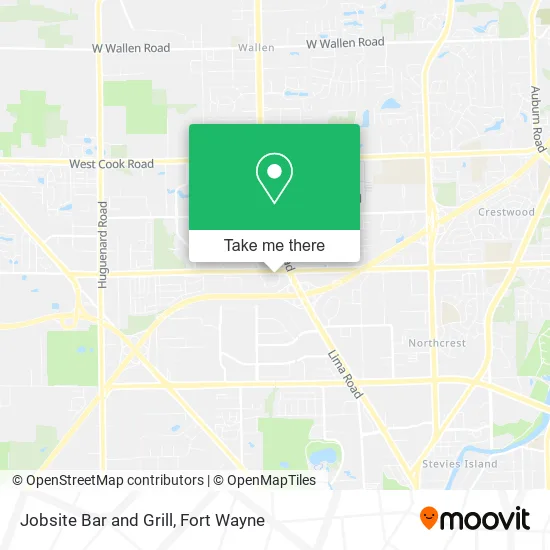 Mapa de Jobsite Bar and Grill