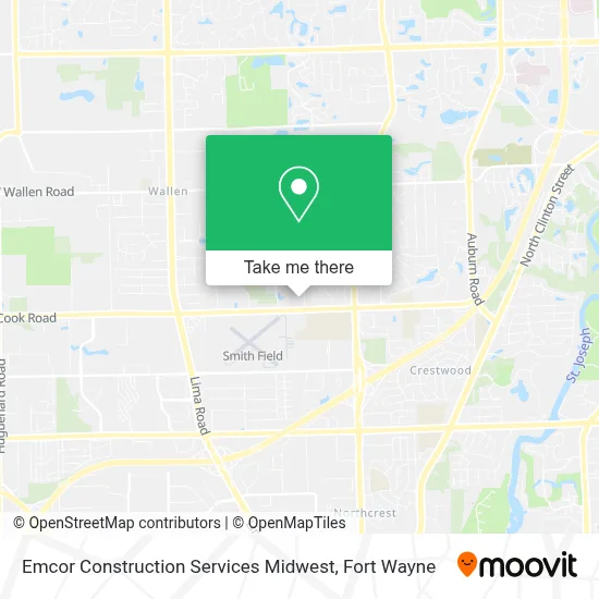 Emcor Construction Services Midwest map