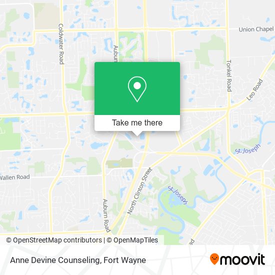 Mapa de Anne Devine Counseling