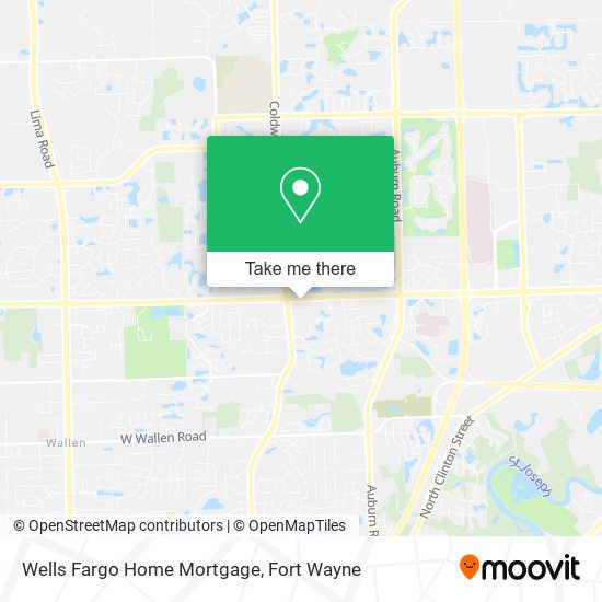 Mapa de Wells Fargo Home Mortgage