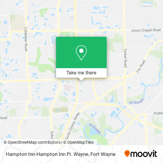Mapa de Hampton Inn-Hampton Inn Ft. Wayne