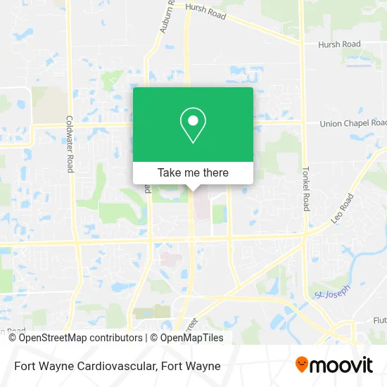 Fort Wayne Cardiovascular map