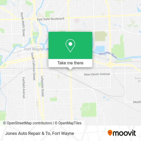 Jones Auto Repair & To map