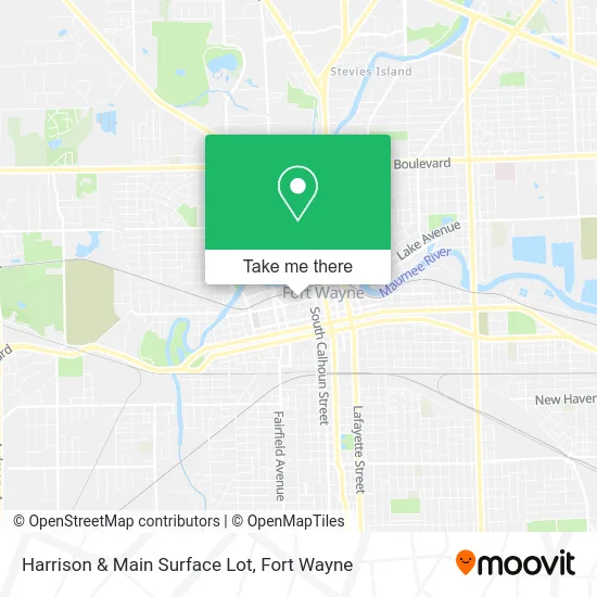 Mapa de Harrison & Main Surface Lot