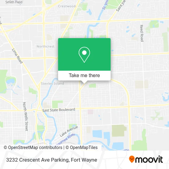 Mapa de 3232 Crescent Ave Parking