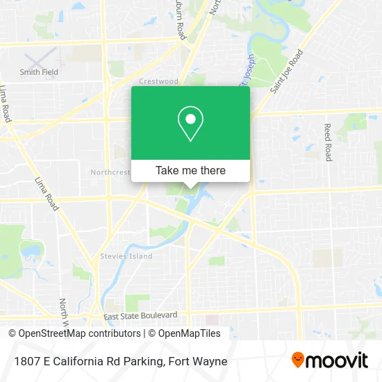 Mapa de 1807 E California Rd Parking