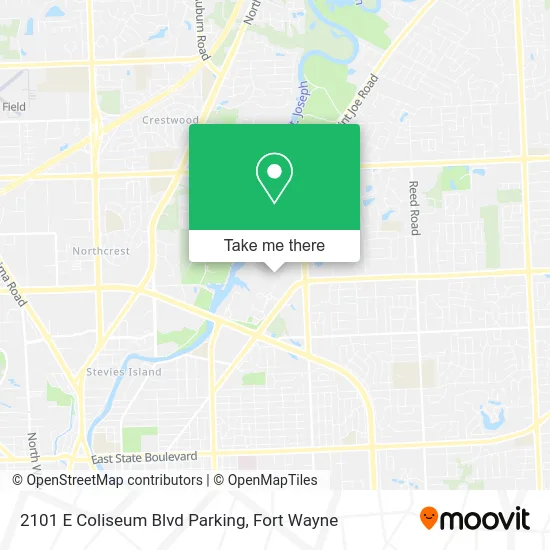 Mapa de 2101 E Coliseum Blvd Parking