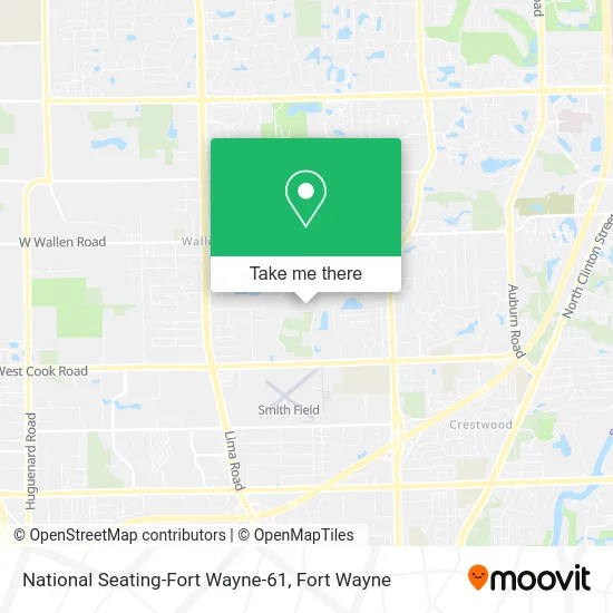 Mapa de National Seating-Fort Wayne-61