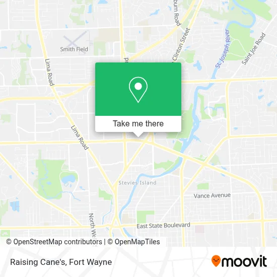 Raising Cane's map