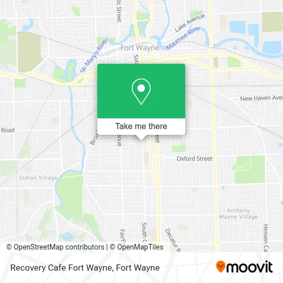 Recovery Cafe Fort Wayne map